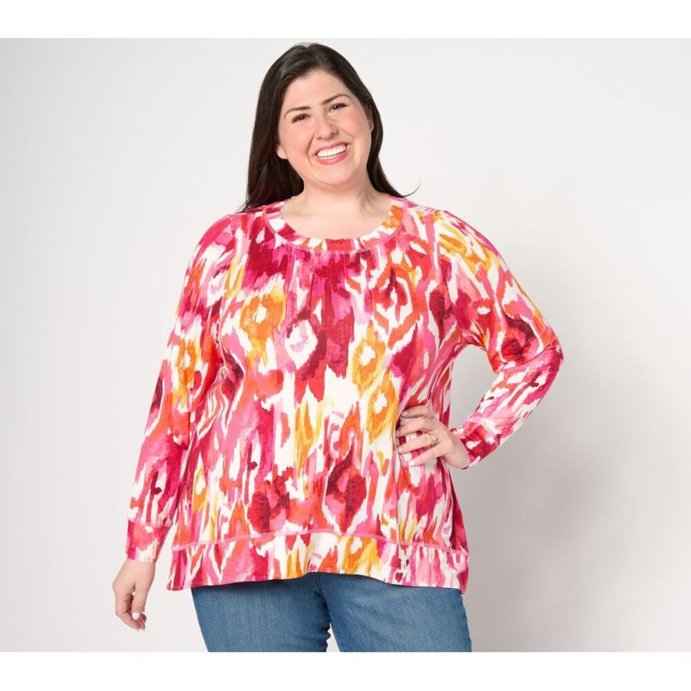 Summersalt Women's Top Sz XL Rayon Spandex Mediteranea Multi-colored